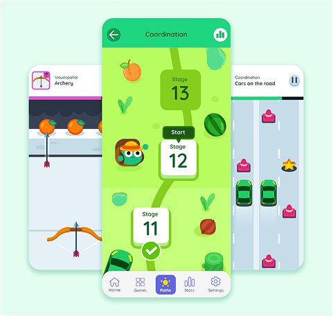 Focus training path and games on phones