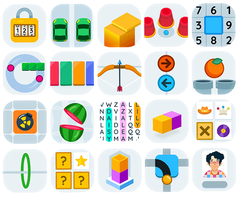 Grid of Focus game icons